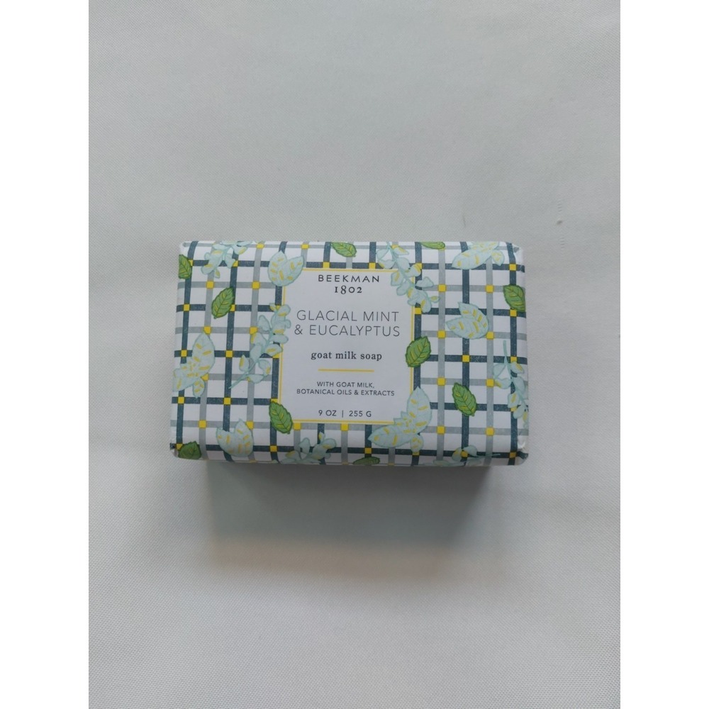 Beekman‎ 1802 Goat Milk Bar Soap  GLACIAL MINT & EUCALYPTUS  full size 9.0 oz